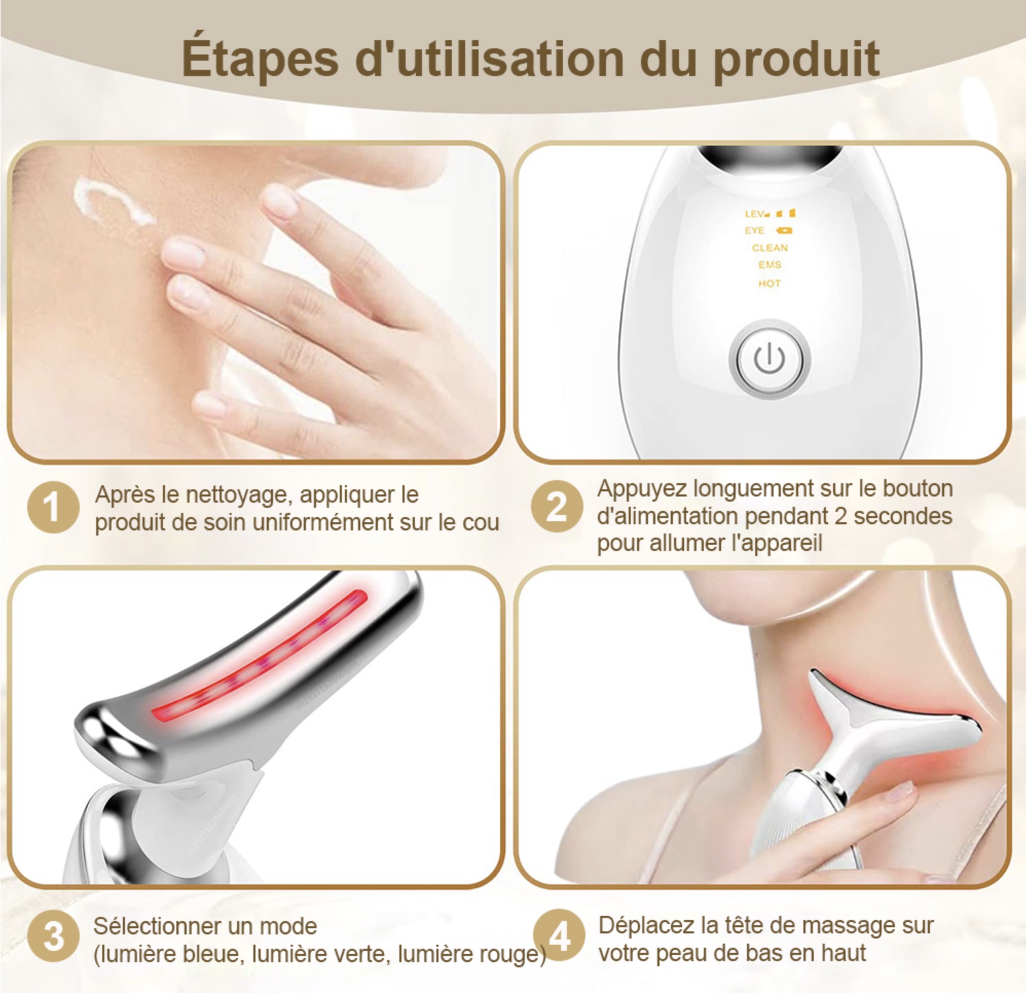 ANLAN Masseur EMS pour Lifting du visage