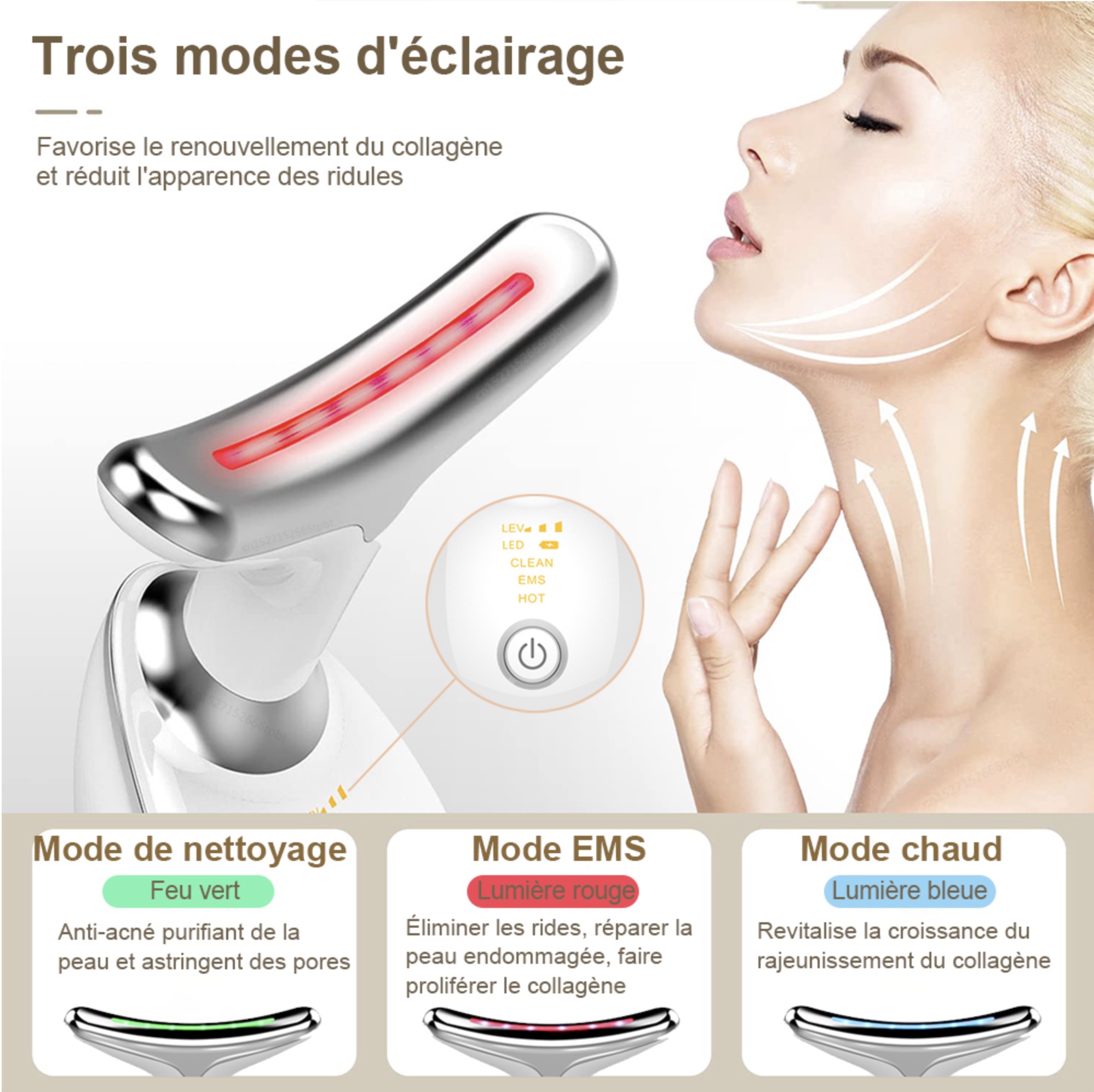 ANLAN Masseur EMS pour Lifting du visage