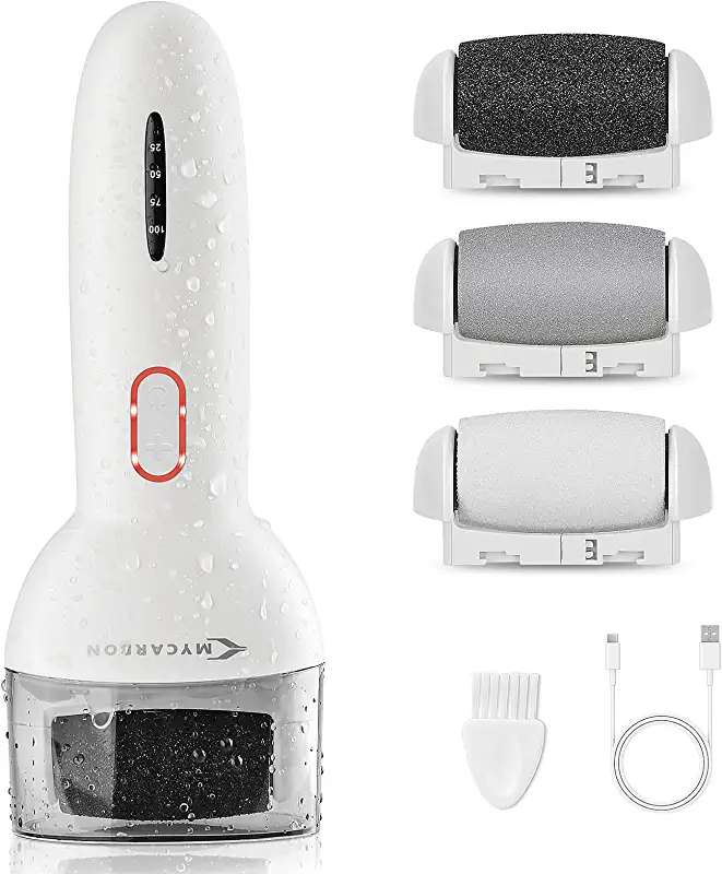 MYCARBON Râpe à Pieds Electrique 3 Vitesses Rapeuse Pieds Rechargeable Ponceuse Pieds Exfoliant Pédicure Lime Pieds Anti-Callosités Peau Morte Corne Soins des Pieds IPX6 Etanche avec 3 Rouleaux -M06 MYCARBON Râpe à Pieds Electrique 3 Vitesses Rapeuse Pieds Rechargeable Ponceuse Pieds Exfoliant Pédicure Lime Pieds Anti-Callosités Peau Morte Corne Soins des Pieds IPX6 Etanche avec 3 Rouleaux -M06