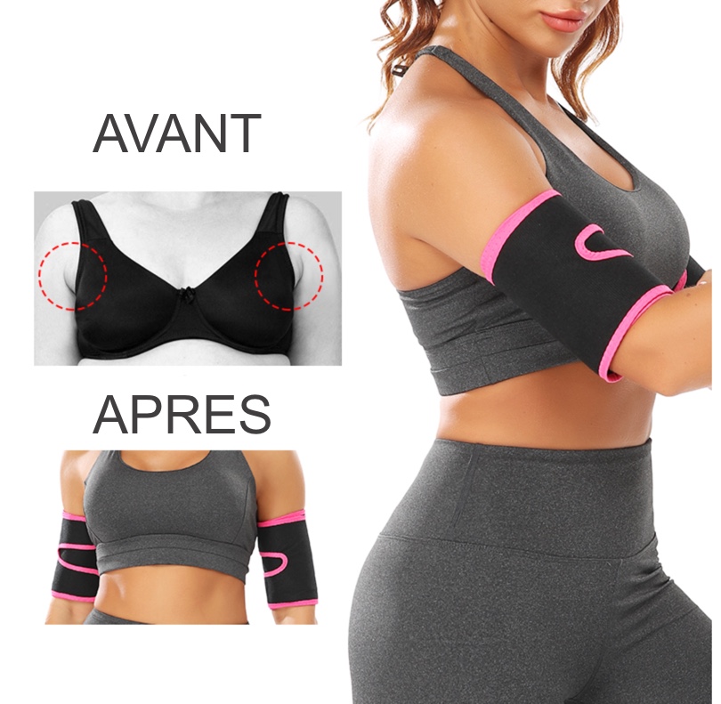 Bande brûle graisse de bras sauna pour femme