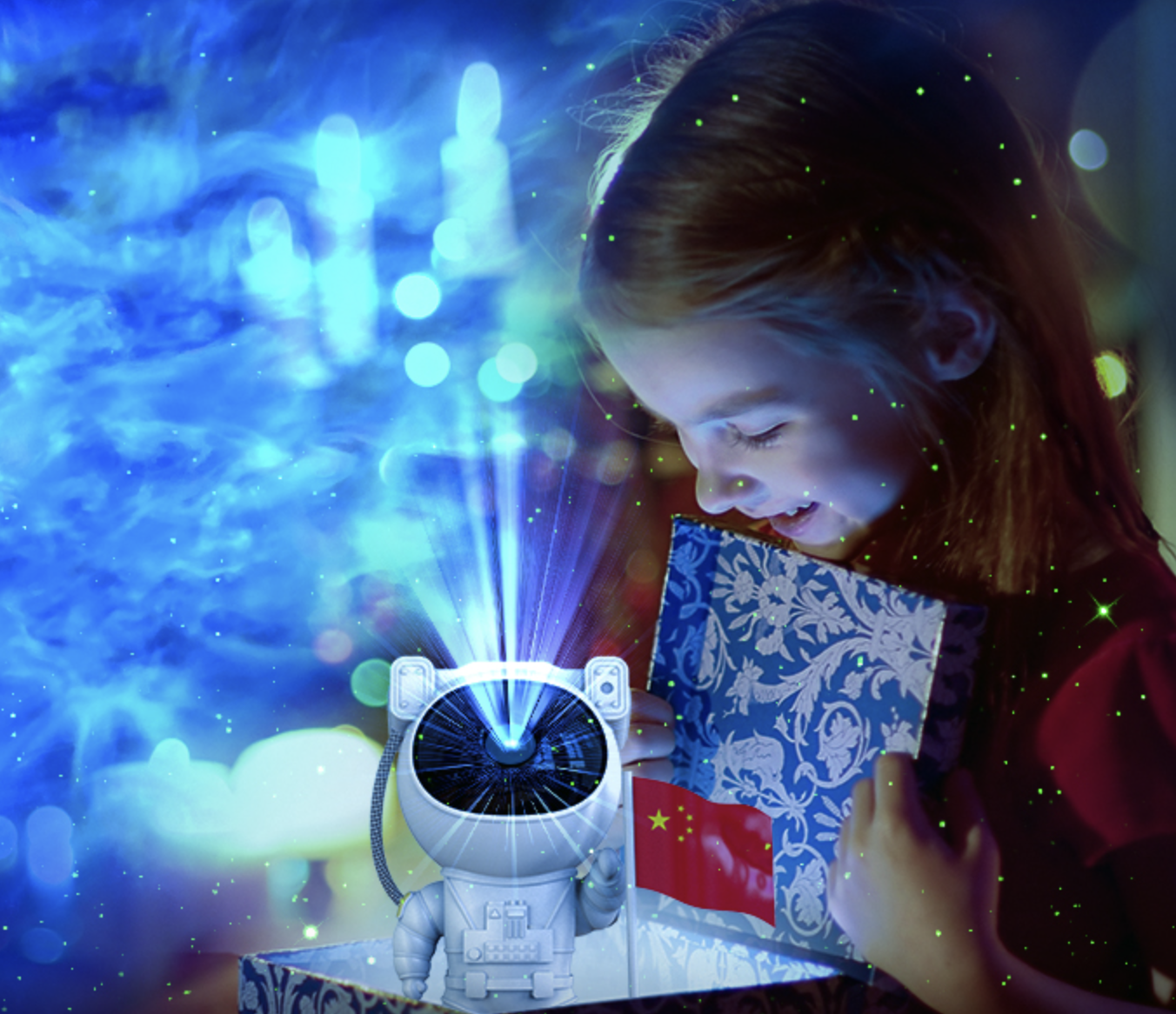 Projecteur astronaute LED veilleuse avec télécommande Projecteur astronaute LED veilleuse avec télécommande