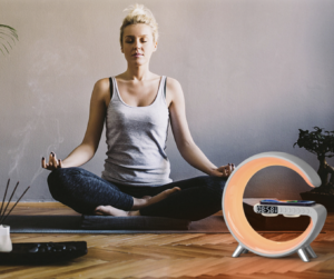 L'Enceinte Bluetooth Zen : Plongez dans une Oasis de Sérénité Sonore Enceinte Bluetooth Réveil Ambiance de lumière et chargeur