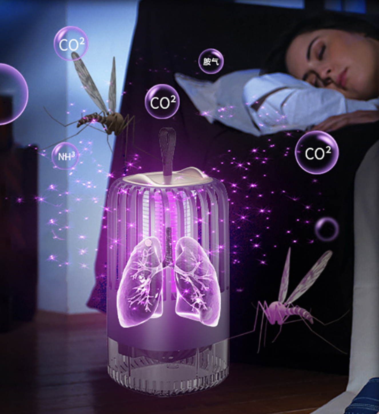 Lampe anti-moustique USB Rechargeable portable Lampe anti-moustique USB Rechargeable portable