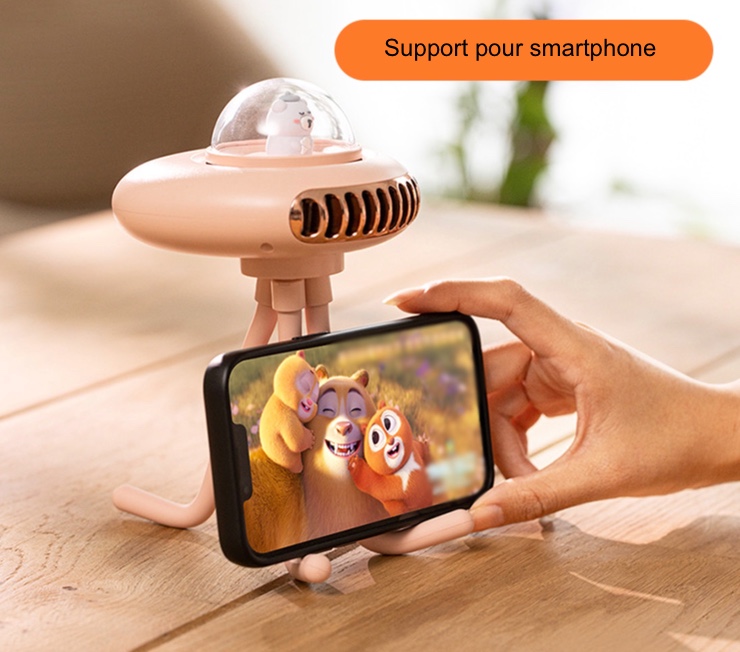 Mini Ventilateur de poussette Portable et Flexible à Clip sur trépied 4 vitesses