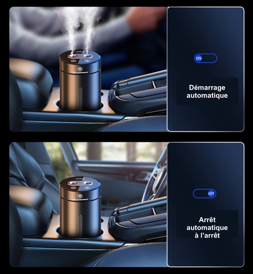 Humidificateur d’air et diffuseur d’huile essentielle USB double sortie Humidificateur d’air et diffuseur d’huile essentielle USB double sortie