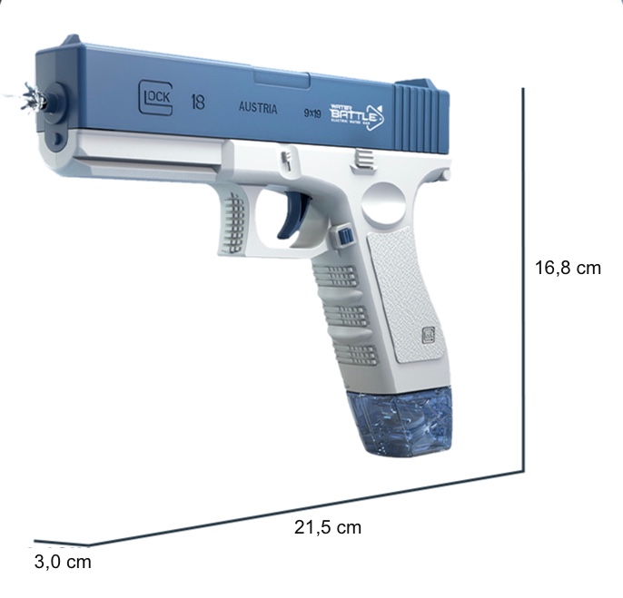 Pistolet à eau automatique avec batterie rechargeable