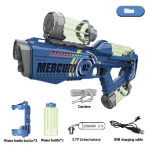 Offrez à vos enfants des heures de plaisir rafraîchissant avec le pistolet à eau électrique puissant automatique. Ce jouet aquatique innovant est équipé de 3 réservoirs d'eau, vous permettant de prolonger les sessions de jeu sans interruption.