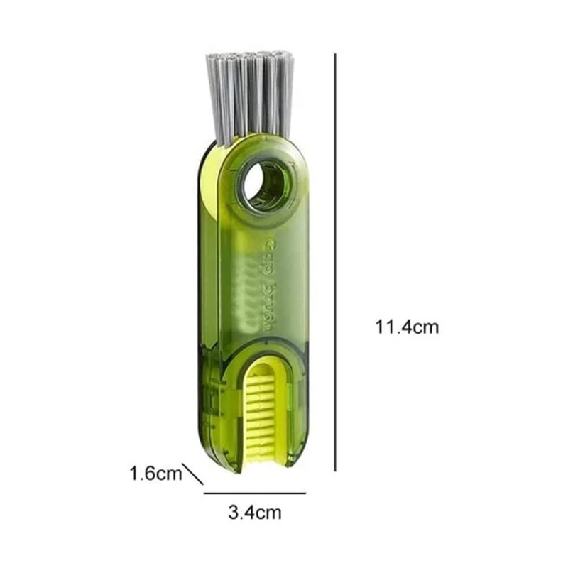 Lot de 3 Brosses de nettoyage 3 en 1 pour bout de verre, gobelets, gourdes et recoins
