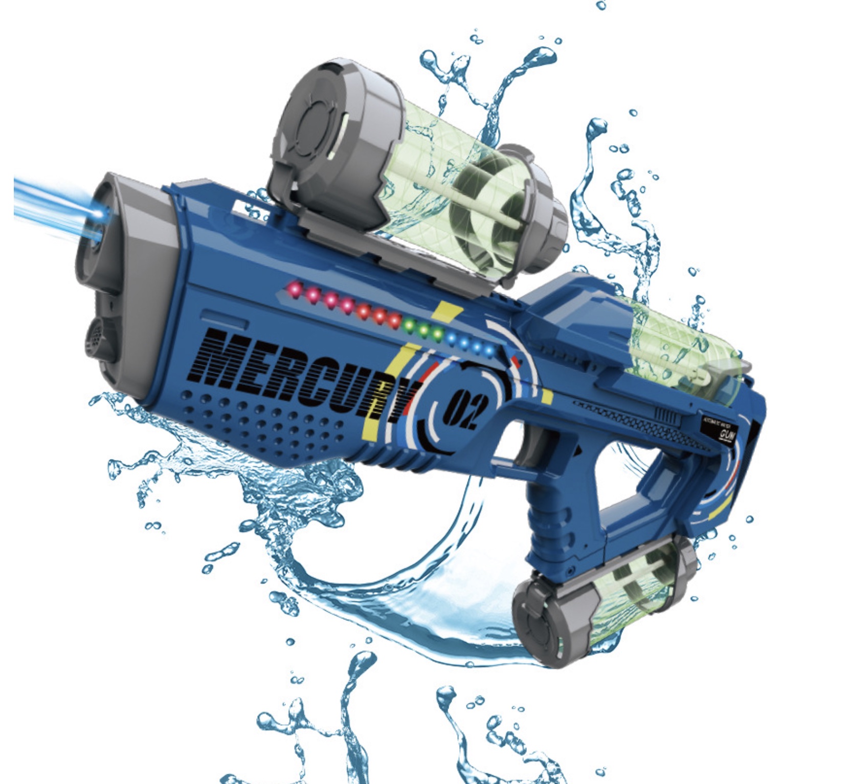 Pistolet à eau électrique puissant automatique avec 3 réservoirs d’eau portée 10m Pistolet à eau électrique puissant automatique avec 3 réservoirs d’eau portée 10m