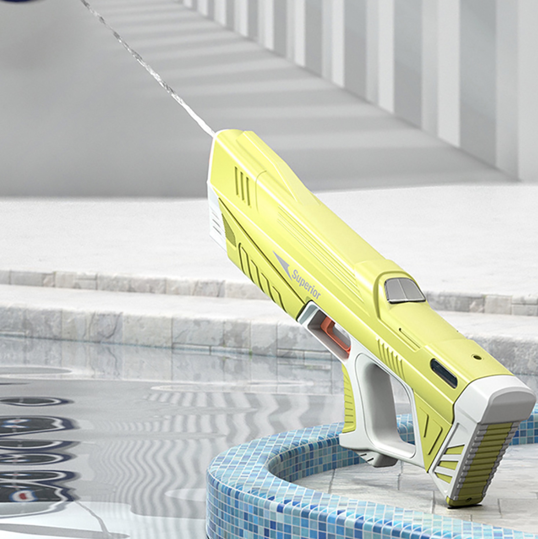 Pistolet à eau électrique puissant rechargeable bazoka Superior 43 cm
