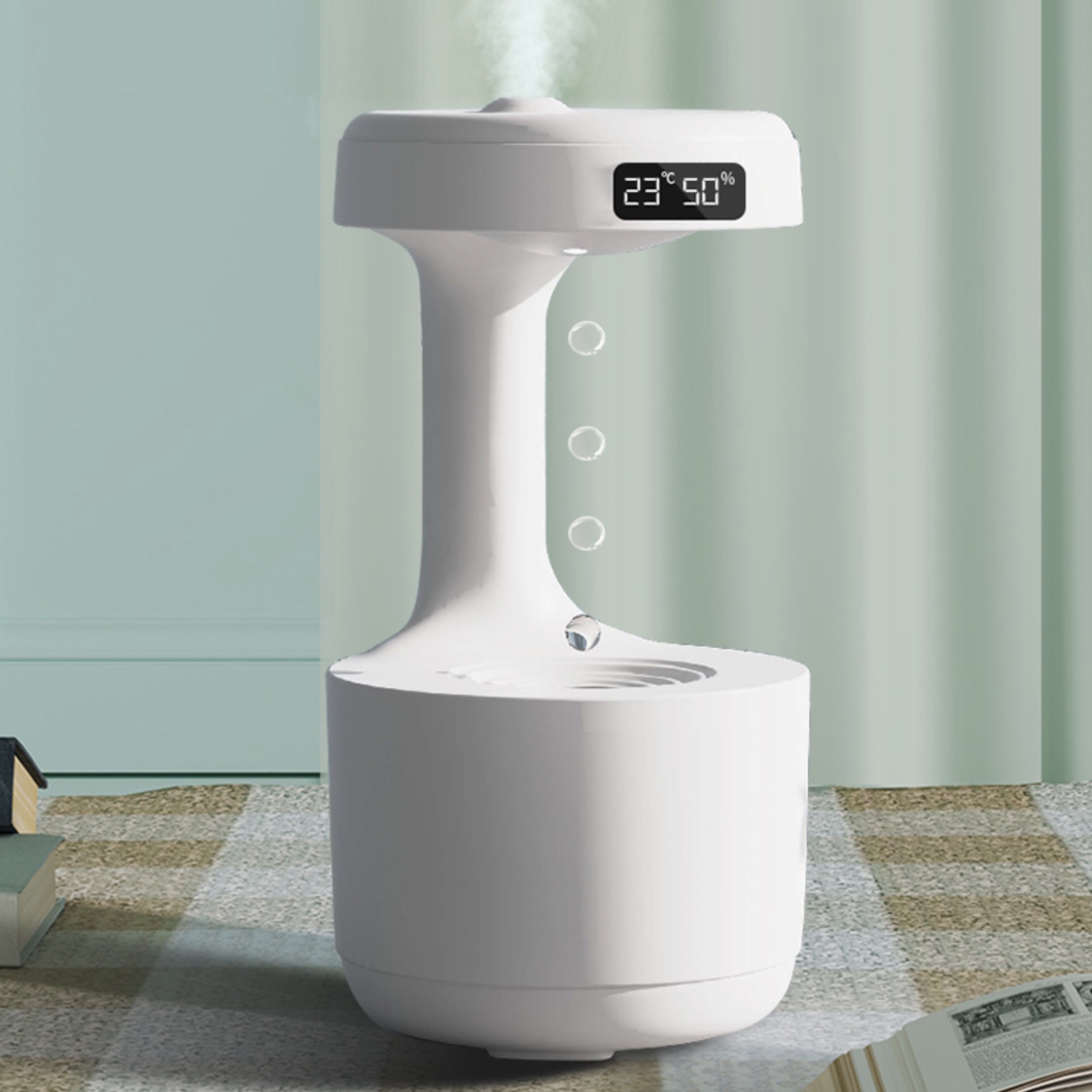 Humidificateur d’air gouttelette d’eau anti-gravité 800ml Humidificateur d’air gouttelette d’eau anti-gravité 800ml