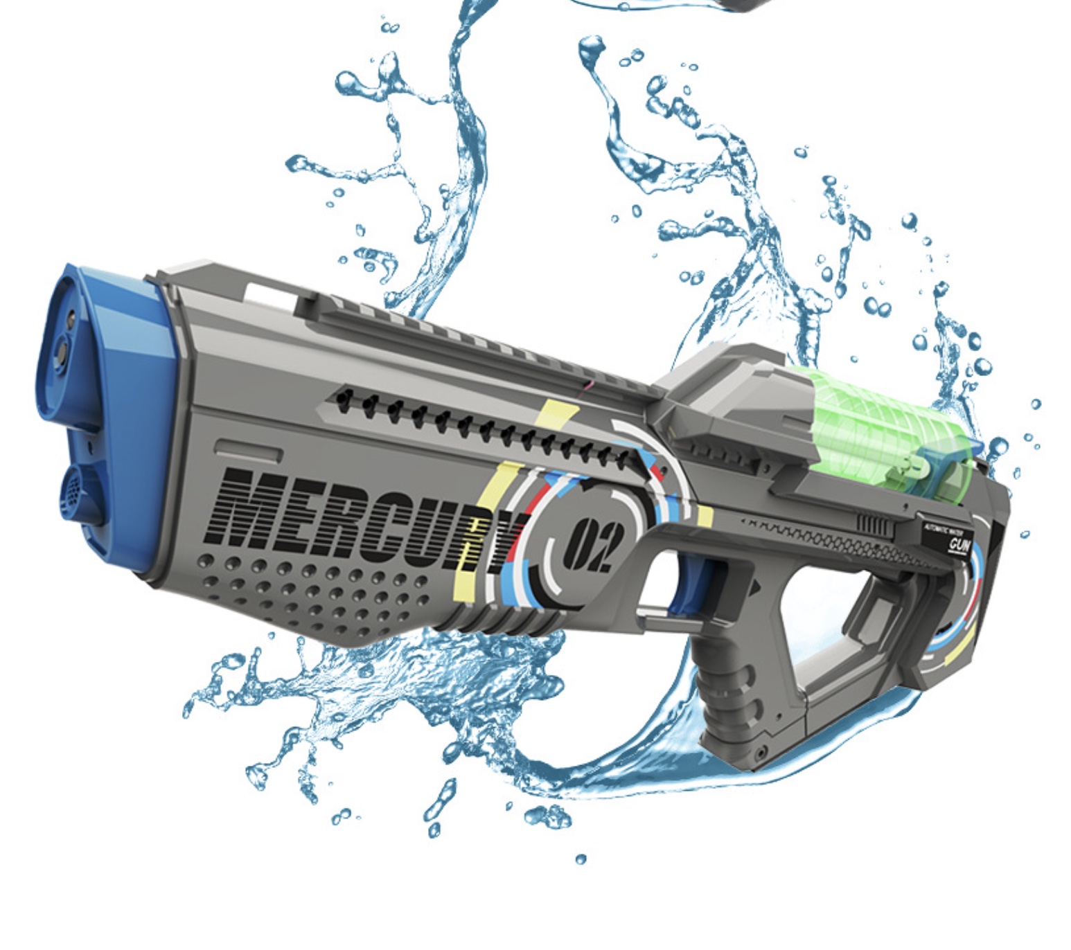 Pistolet à eau électrique puissant automatique avec 3 réservoirs d’eau portée 10m Pistolet à eau électrique puissant automatique avec 3 réservoirs d’eau portée 10m