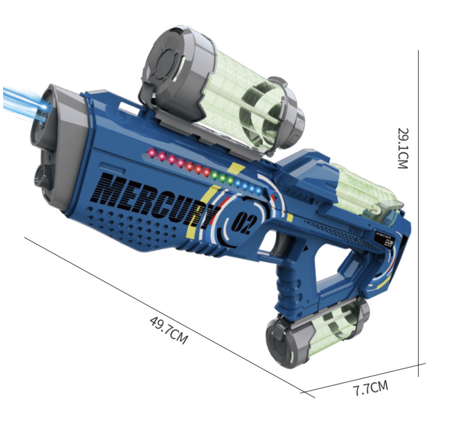 Pistolet à eau électrique puissant automatique avec 3 réservoirs d’eau portée 10m Pistolet à eau électrique puissant automatique avec 3 réservoirs d’eau portée 10m