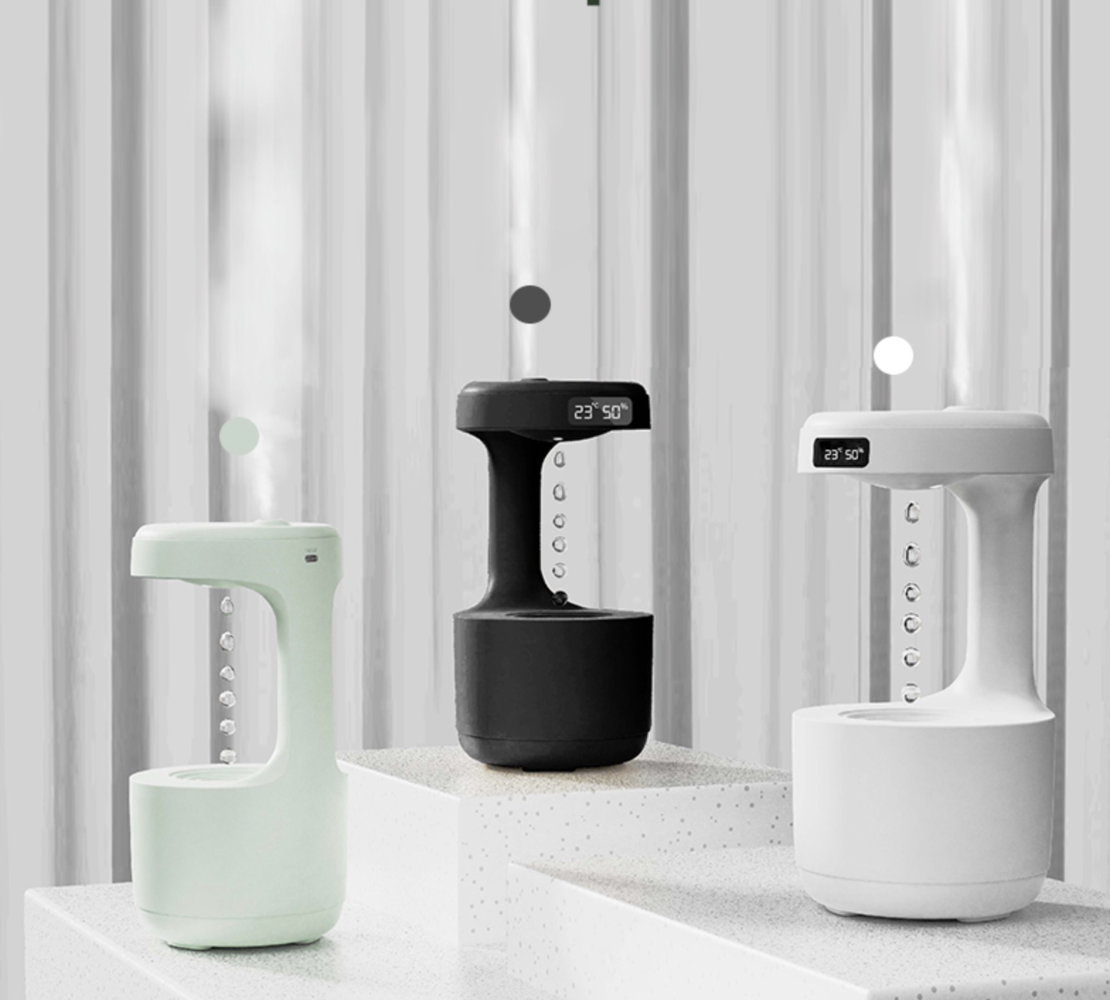 Humidificateur d’air gouttelette d’eau anti-gravité 800ml Humidificateur d’air gouttelette d’eau anti-gravité 800ml