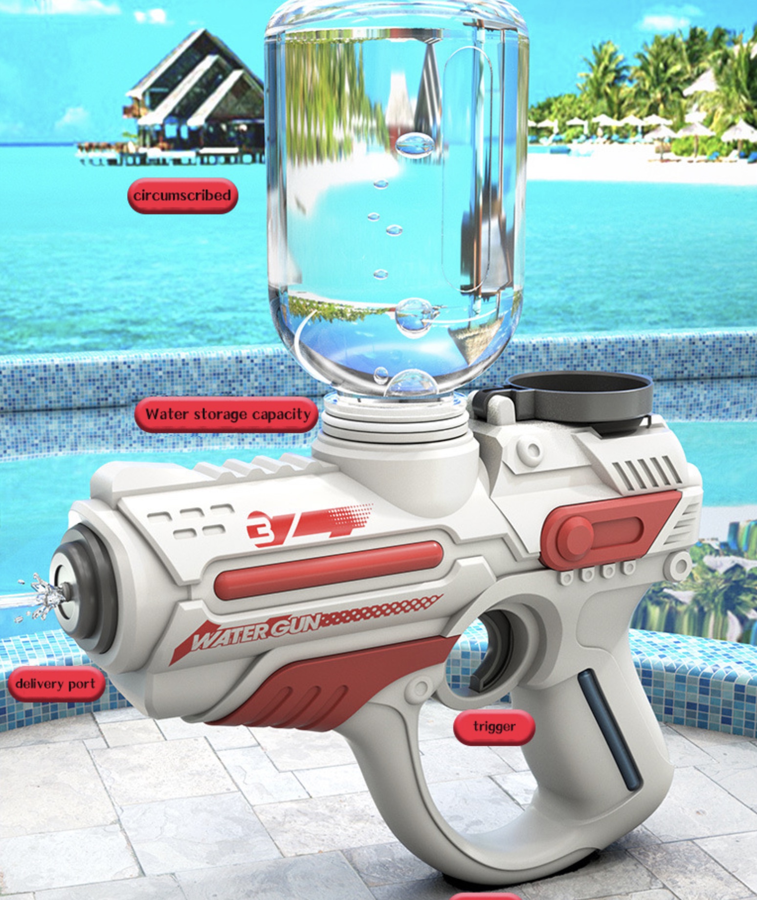 Pistolet à eau automatique longue portée