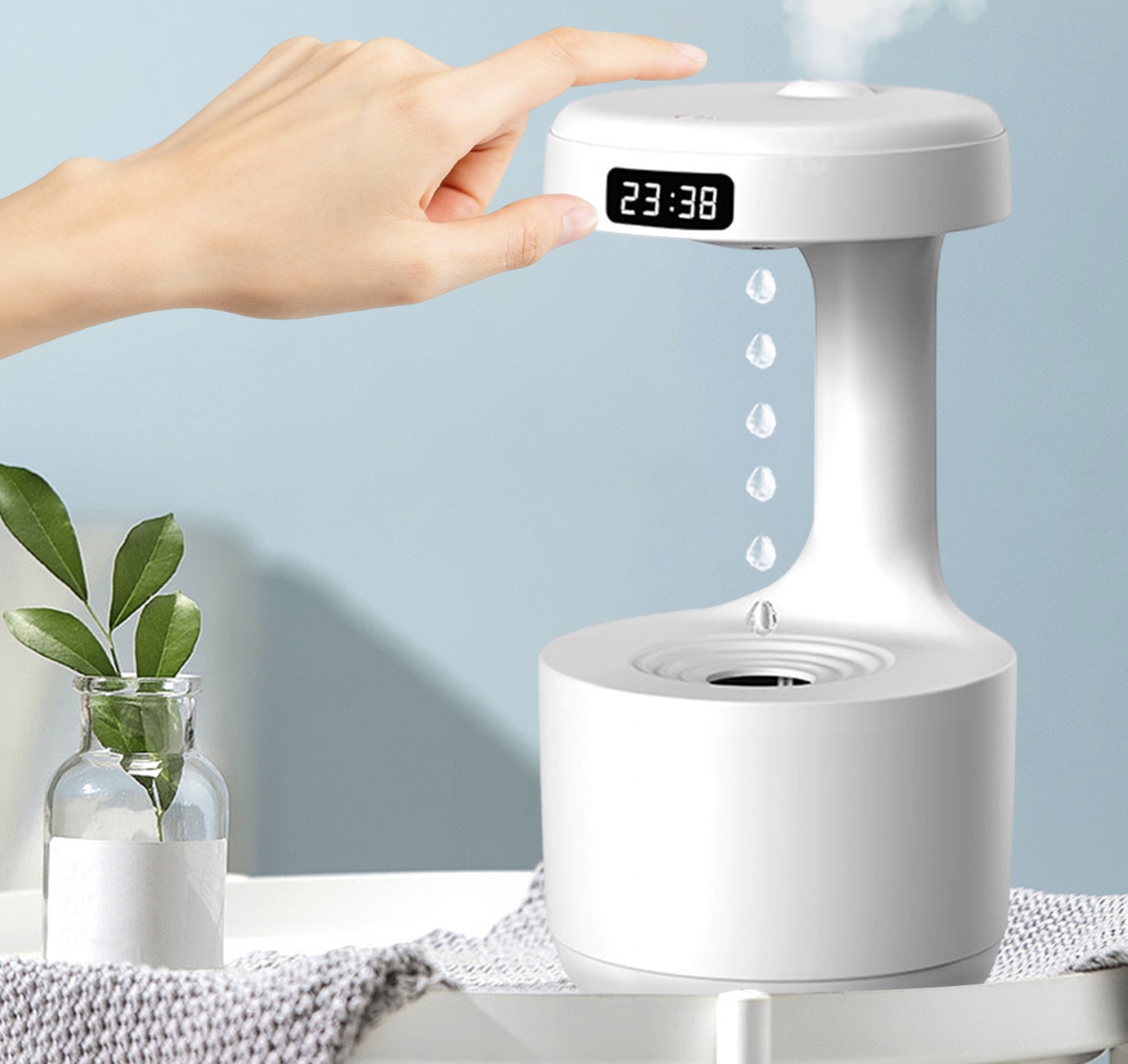 Humidificateur d’air gouttelette d’eau anti-gravité 800ml Humidificateur d’air gouttelette d’eau anti-gravité 800ml