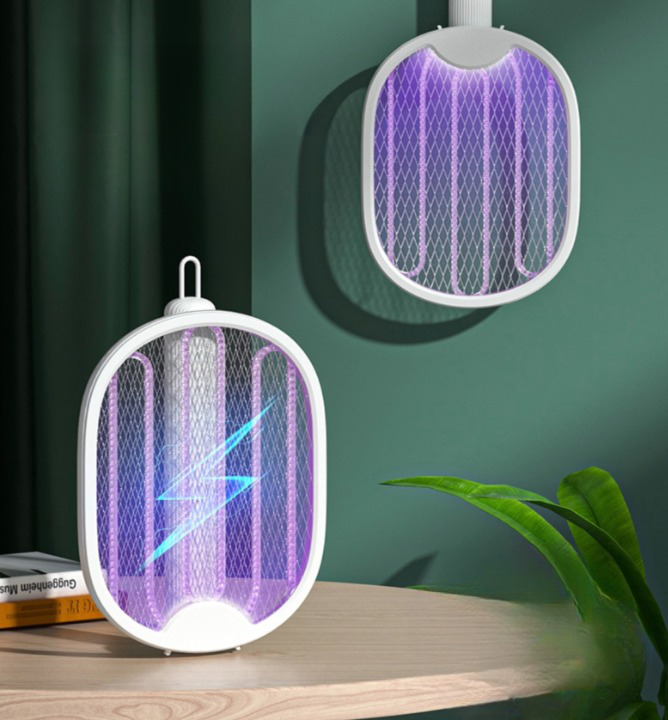 Raquette anti-moustiques et lampe UV pliable Rechargeable USB 3000V Raquette anti-moustiques et lampe UV pliable Rechargeable USB 3000V