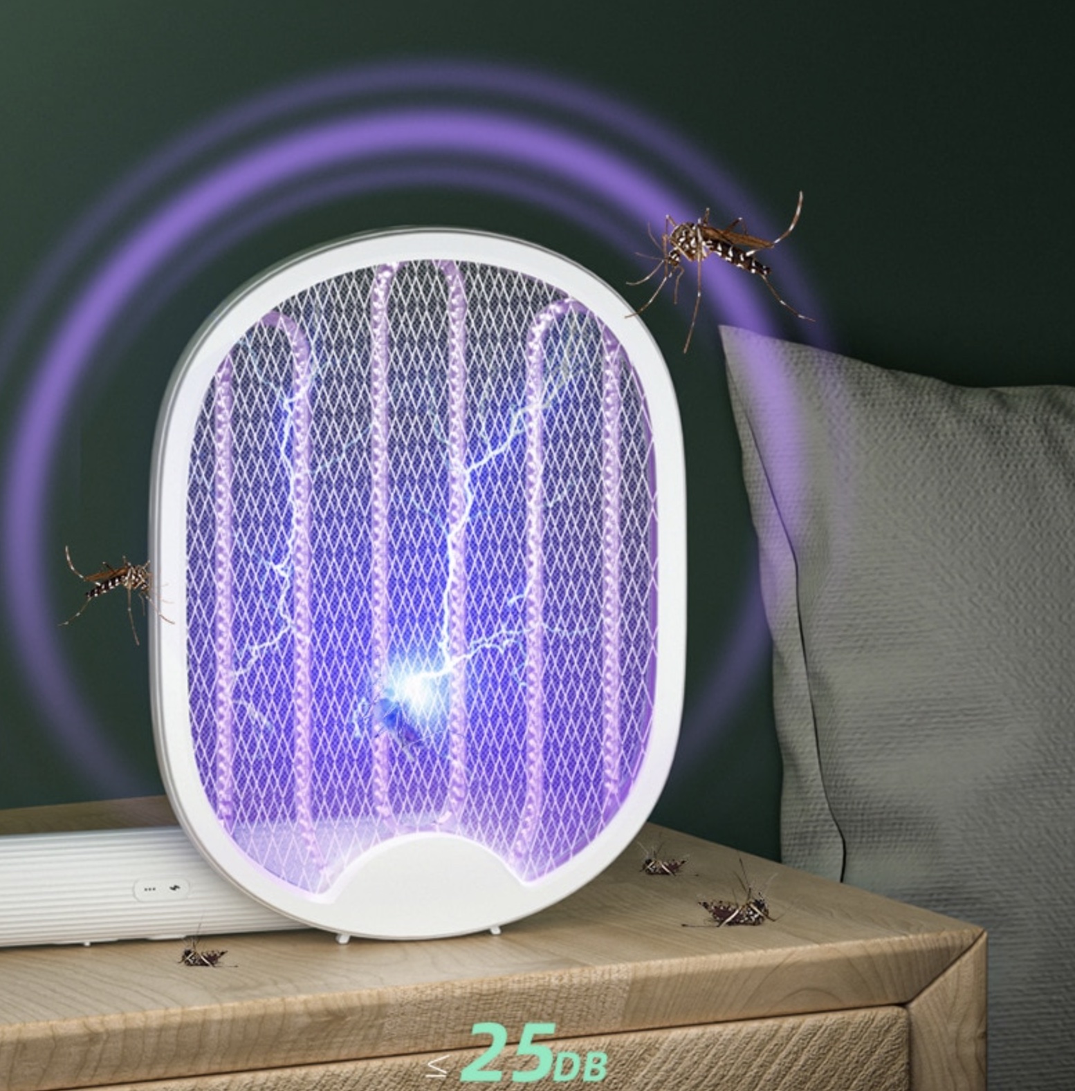 Raquette anti-moustiques et lampe UV pliable Rechargeable USB 3000V Raquette anti-moustiques et lampe UV pliable Rechargeable USB 3000V