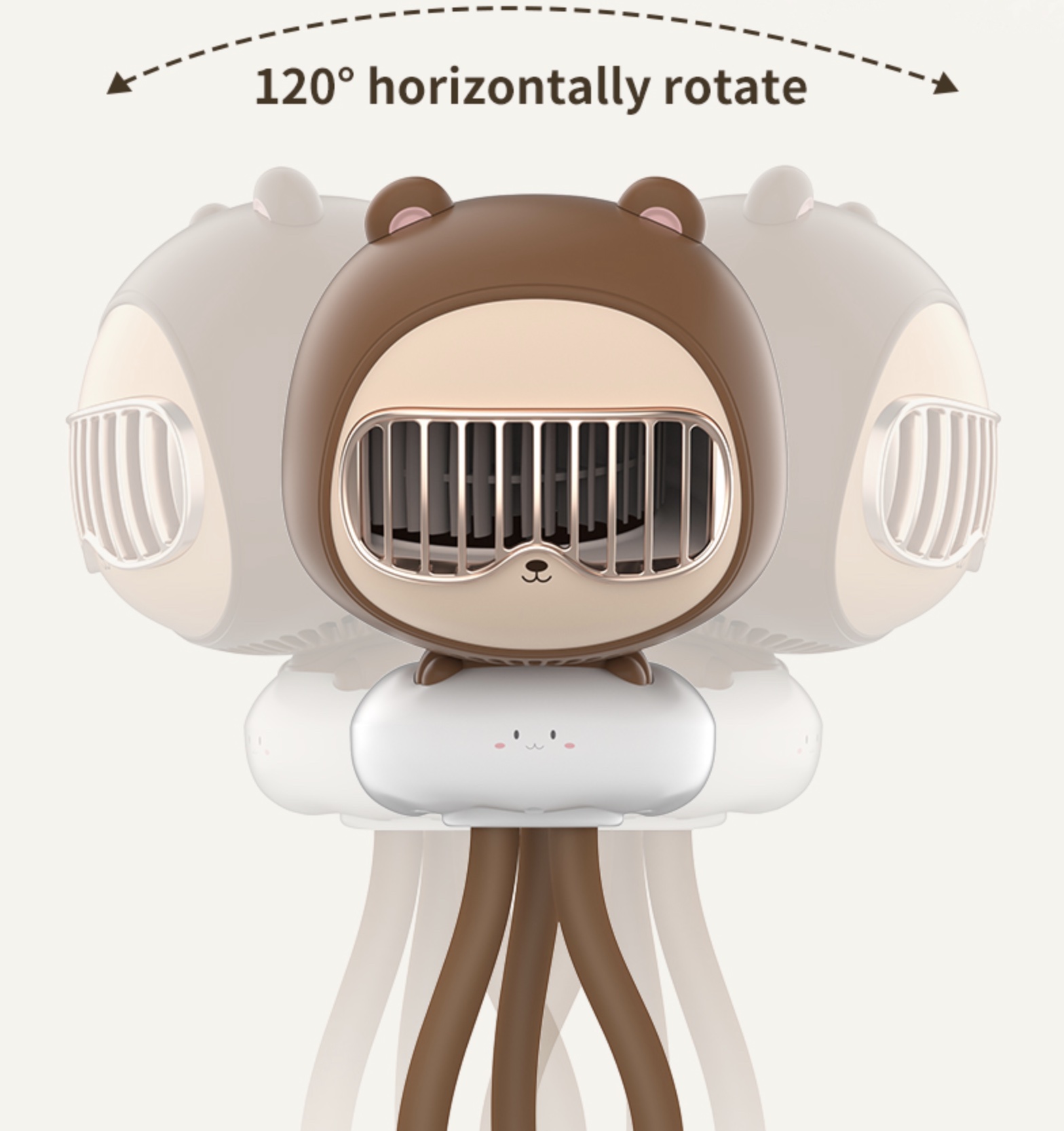Mini Ventilateur de poussette Portable Rechargeable USB à 4 vitesses