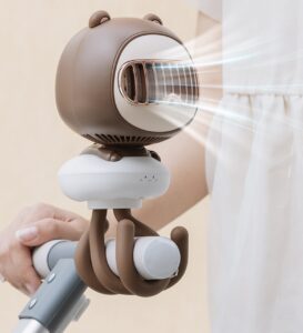 Mini Ventilateur de poussette Portable Rechargeable USB à 4 vitesses