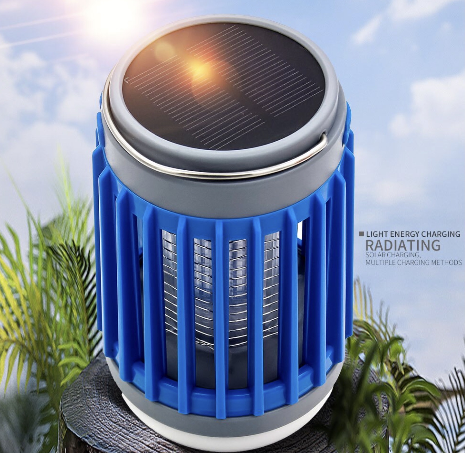 Lampe anti-moustiques rechargeable USB à énergie solaire portable