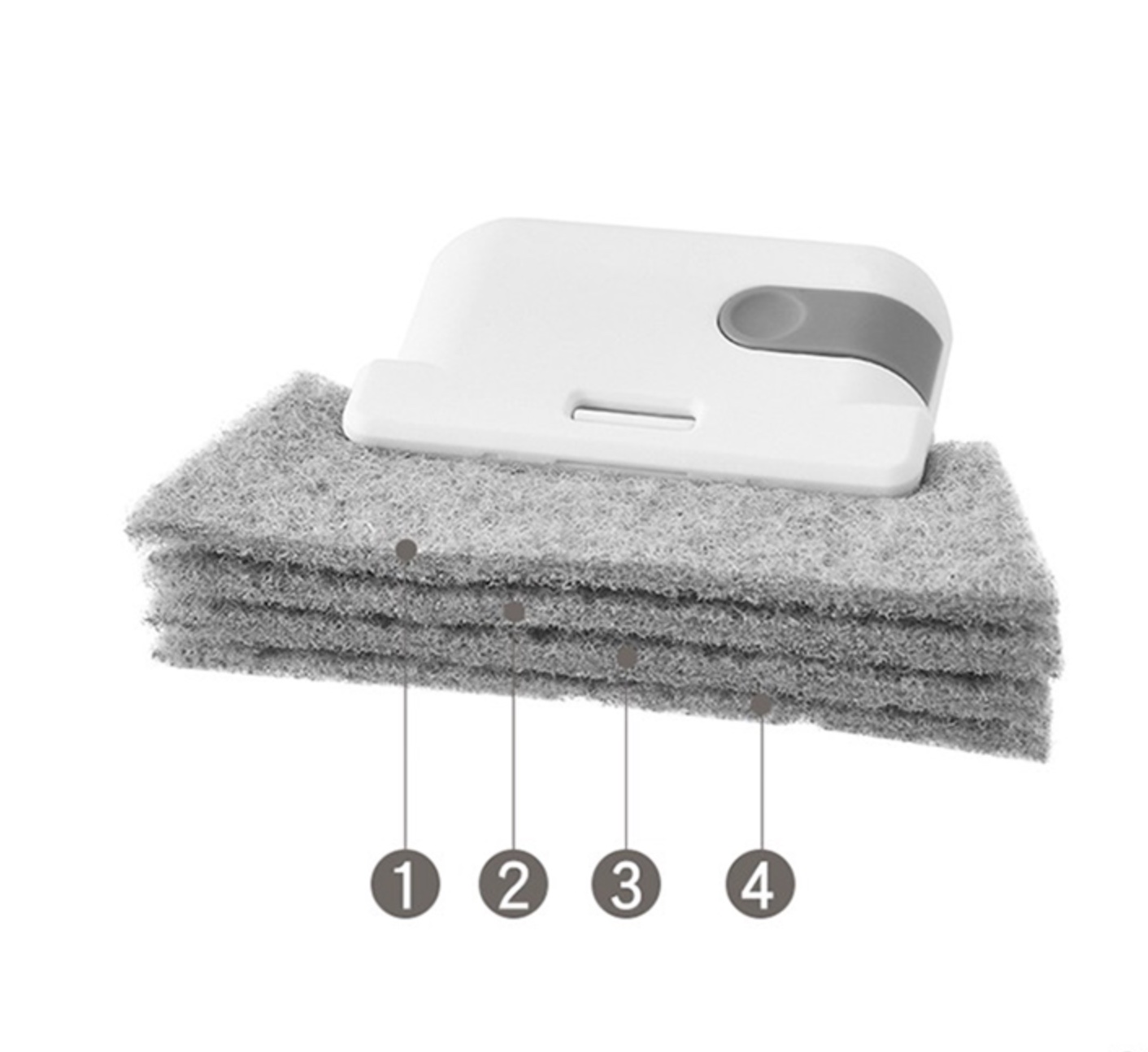 Brosses de nettoyage 2 en 1 pour rainure de fenêtre avec pelle