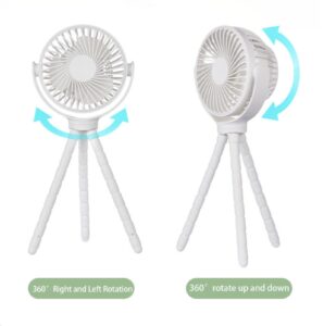 Ventilateur de Poussette Pliable Rechargeable par USB 1200mAh