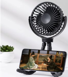 Ventilateur de Poussette Pliable Rechargeable par USB 1200mAh