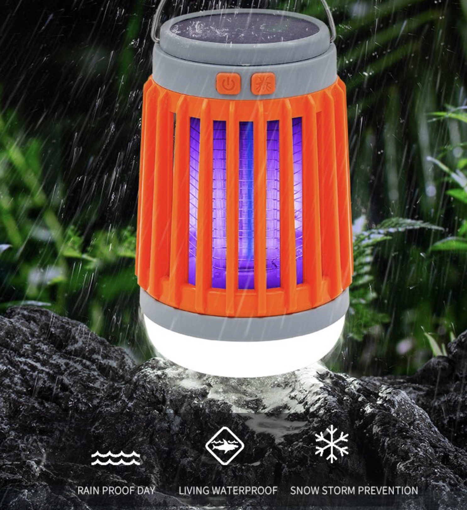 Lampe anti-moustiques rechargeable USB à énergie solaire portable