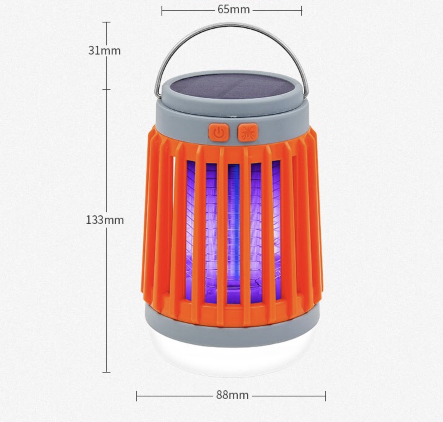 Lampe anti-moustiques rechargeable USB à énergie solaire portable