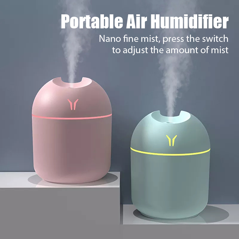 Mini humidificateur d’air romantique avec LED diffuseur d’huiles essentielles USB