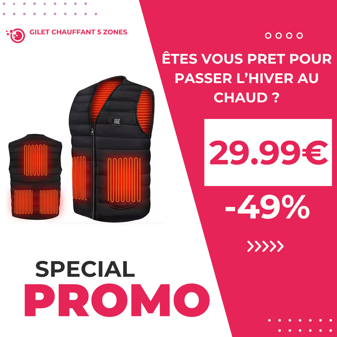 Gilet Chauffant 5 zones